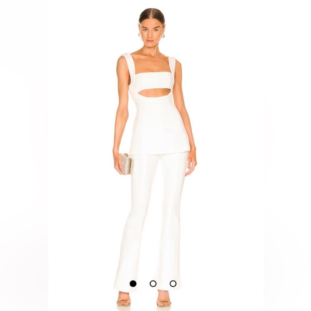 MISHA Costanza  White Cutout Jumpsuit